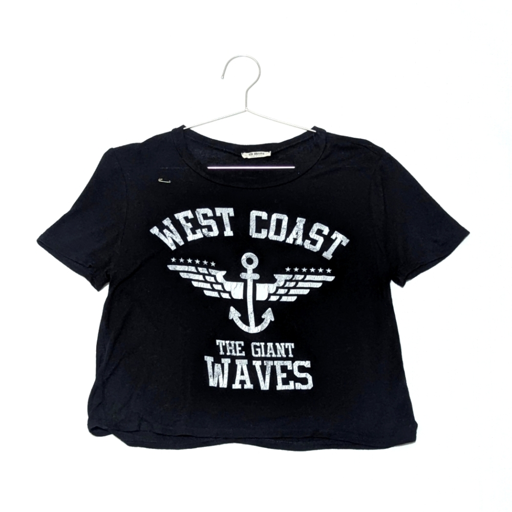 G Mini | Black Crop Top | Soft | Casual | Womens Graphic Tee Shirt | Cropped